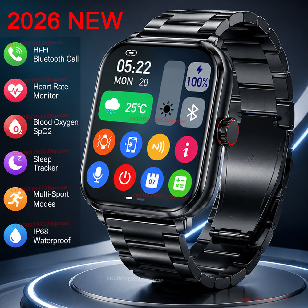 Smartwatch Watches For Men With Gps - 2026 Neue Smartwatch 2,01'' HD-Display Bluetooth-Anruf