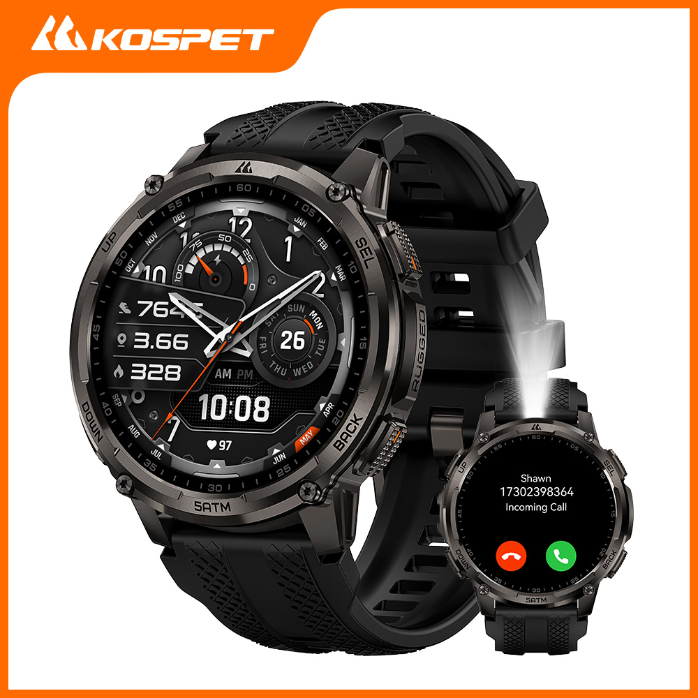 Smartwatch Watches For Men With Gps - KOSPET TANK T4C Smartwatch Robuste Outdoor-Herrenuhr