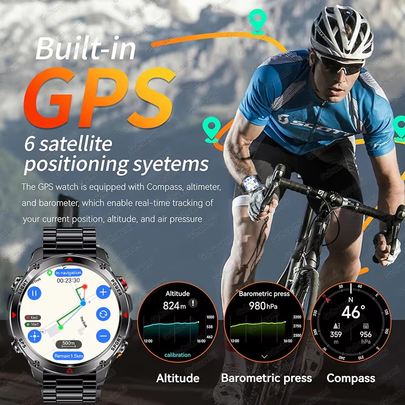 Militärische 540mAh GPS Smartw – Smartwatch Watches For Men With Gps Bewertung und Preis
