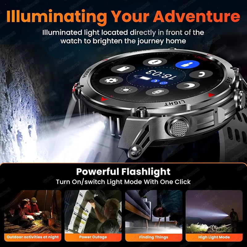 Militärische 540mAh GPS Smartw – Smartwatch Watches For Men With Gps Bewertung und Preis